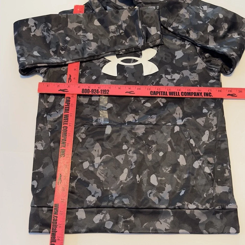Under Armour Youth Boys Fleece Pullover Hoodie‎ Sweatshirt Black Camo Large NWT